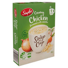 Soup In A Cup Creamy Chicken Flavoured with Noodles Soup 2 Pack 60g